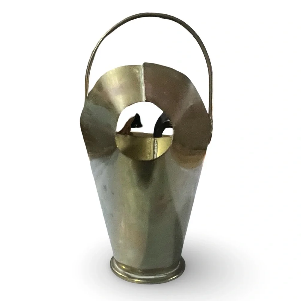 Mini Brass Coal Scuttle Bucket Planter